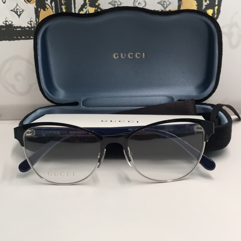 New Authentic Gucci Black Eyeglasses for Men GG0718o 006 - Picture 13 of 13